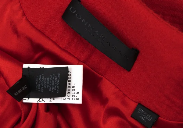 DONNA KARAN Wool Hook No Collar Jacket K-173961_013