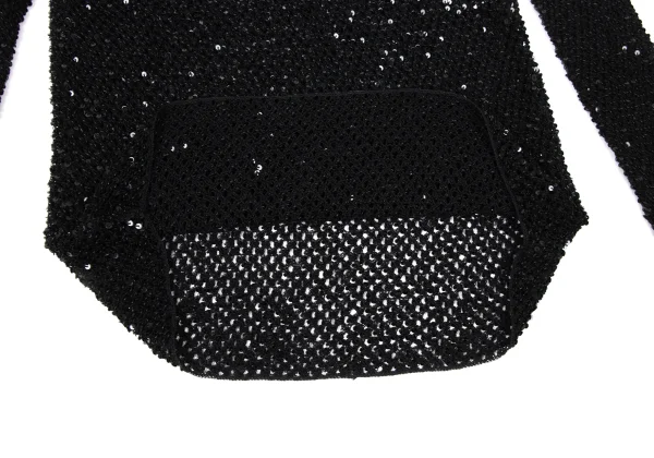 DONNA KARAN Sequins Rayon Mesh Knit Top K-173964_008