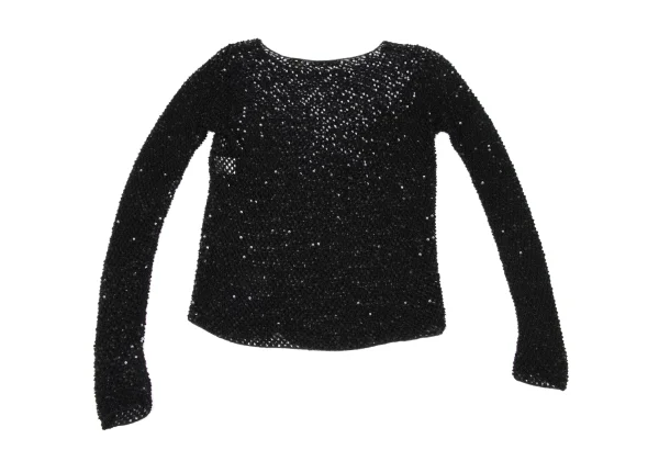 DONNA KARAN Sequins Rayon Mesh Knit Top K-173964_009