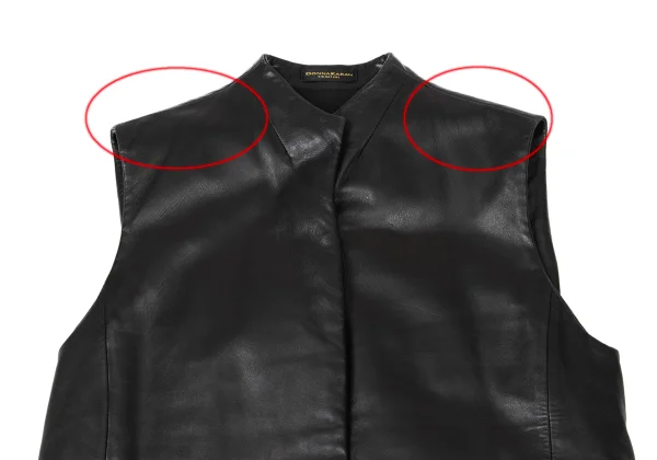 DONNA KARAN NEW YORK Leather Sleeveless Down Jacket K-173965_003