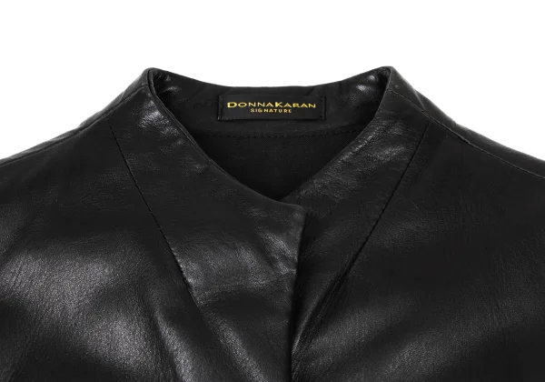DONNA KARAN NEW YORK Leather Sleeveless Down Jacket K-173965_006