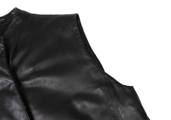 DONNA KARAN NEW YORK Leather Sleeveless Down Jacket K-173965_007