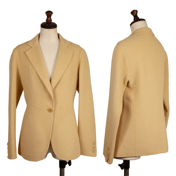 DKNY Angola Blended Switching Wool Jacket Beige 2 K-173966_001