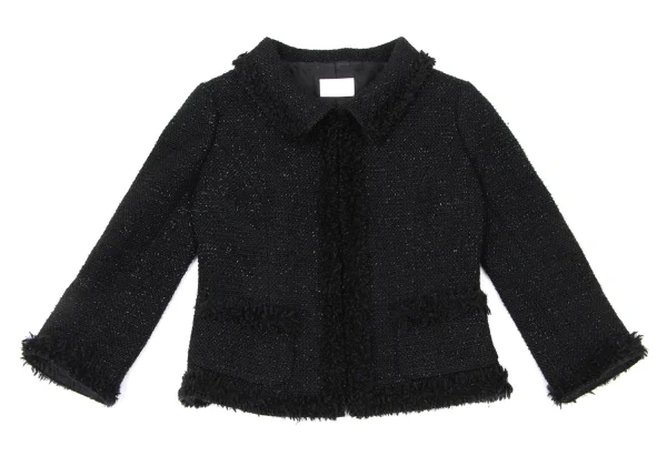 Harrods Fringe Taping Lame Tweed Jacket K-173968_002