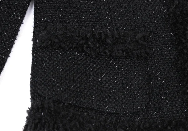 Harrods Fringe Taping Lame Tweed Jacket K-173968_010
