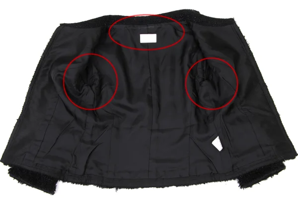 Harrods Fringe Taping Lame Tweed Jacket K-173968_012