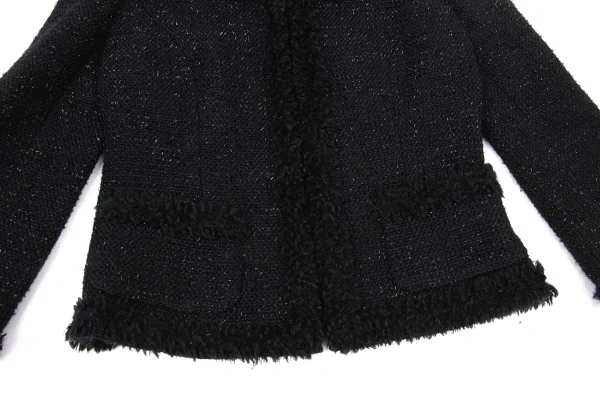 Harrods Fringe Taping Lame Tweed Jacket & Skirt K-173970_008