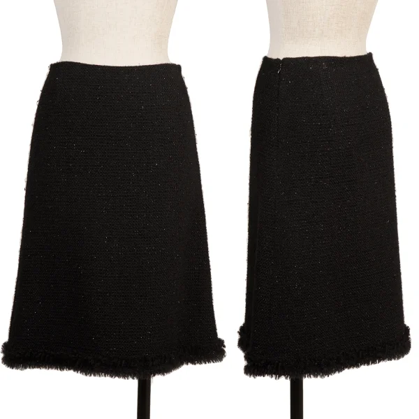 Harrods Fringe Taping Lame Tweed Jacket & Skirt K-173970_012