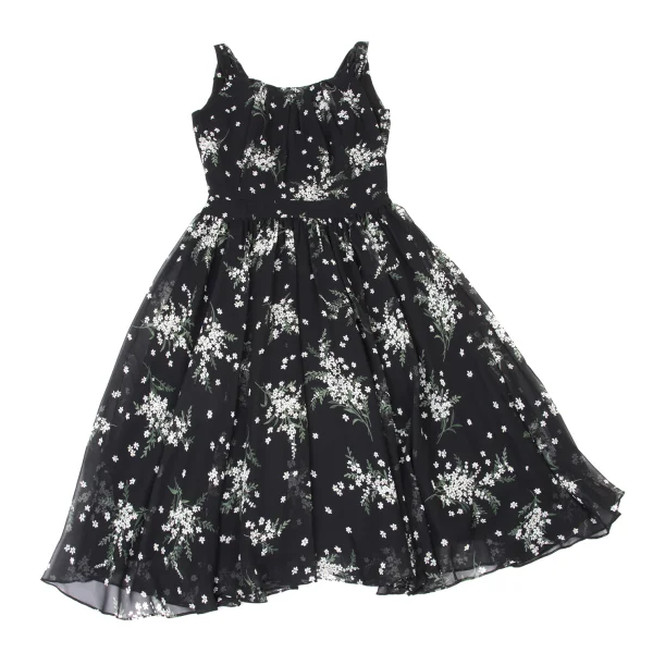 EPOCA Poly Chiffon Floral Sleeveless Peplum Dress K-173971_002