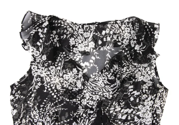 EPOCA Poly Chiffon Botanical Flill Sleeveless Blouse K-173972_003