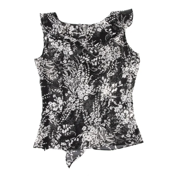 EPOCA Poly Chiffon Botanical Flill Sleeveless Blouse K-173972_007