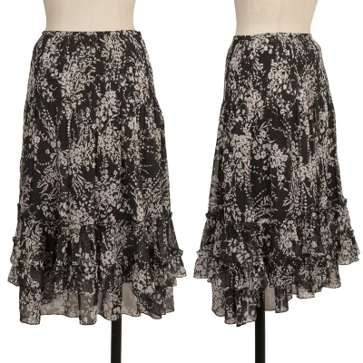 EPOCA Poly Chiffon Botanical Frill Skirt