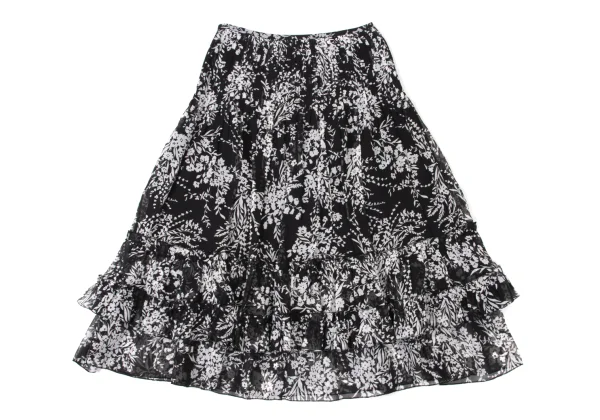 EPOCA Poly Chiffon Botanical Frill Skirt K-173973_011