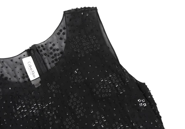 Calvin Klein Silk Bead Embellished Sleeveless Dress K-173977_005