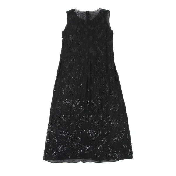 Calvin Klein Silk Bead Embellished Sleeveless Dress K-173977_010