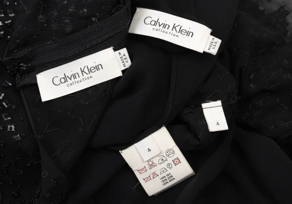 Calvin Klein Silk Bead Embellished Sleeveless Dress K-173977_015