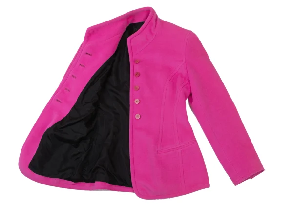 DONNA KARAN Angora Wool Stand Collar Jacket K-173978_009