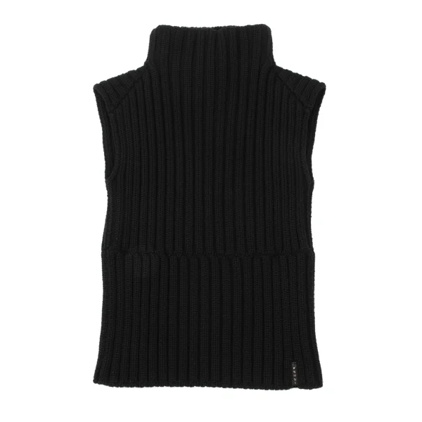 FENDI Wool High Neck Sleeveless Ribbed Knit K-173980_002