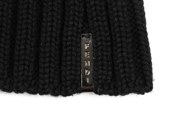 FENDI Wool High Neck Sleeveless Ribbed Knit K-173980_006