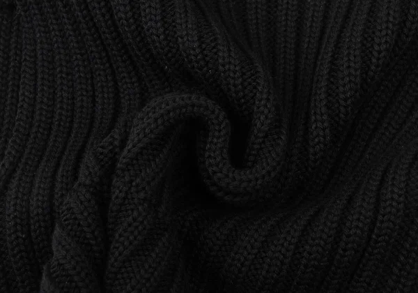 FENDI Wool High Neck Sleeveless Ribbed Knit K-173980_009