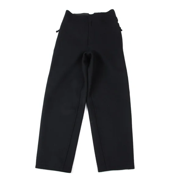 Yohji Yamamoto POUR HOMME Wool Felt Cutting Suspenders Button Pants Navy M K-173982_001