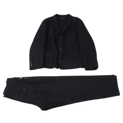 Yohji Yamamoto POUR HOMME Wool Felt Cutting Design Jacket & Pants