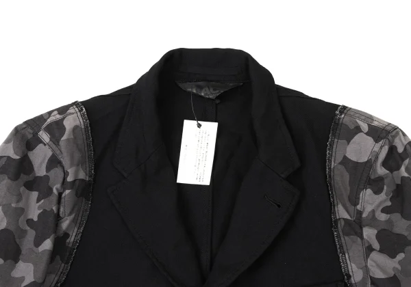 BLACK COMME des GARCONS Camouflage Sleeve Switching Dyed Jacket K-173992_003