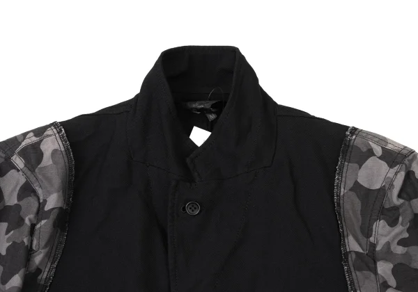 BLACK COMME des GARCONS Camouflage Sleeve Switching Dyed Jacket K-173992_005