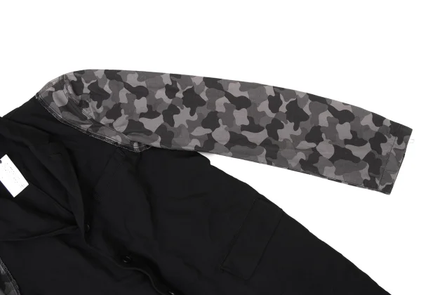 BLACK COMME des GARCONS Camouflage Sleeve Switching Dyed Jacket K-173992_008