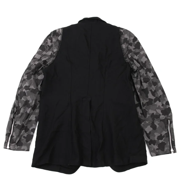 BLACK COMME des GARCONS Camouflage Sleeve Switching Dyed Jacket K-173992_013