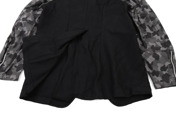 BLACK COMME des GARCONS Camouflage Sleeve Switching Dyed Jacket K-173992_014