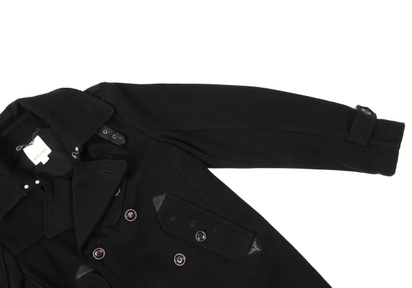 DIESEL Leather Patch Military Pea Coat K-173996_006