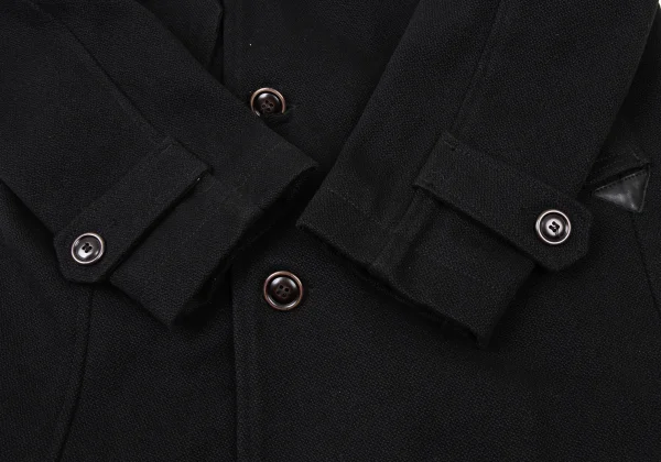 DIESEL Leather Patch Military Pea Coat K-173996_008