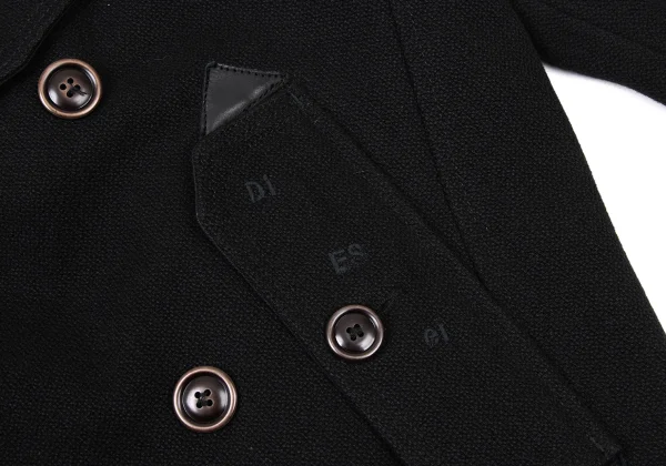 DIESEL Leather Patch Military Pea Coat K-173996_011