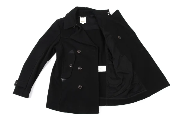 DIESEL Leather Patch Military Pea Coat K-173996_013