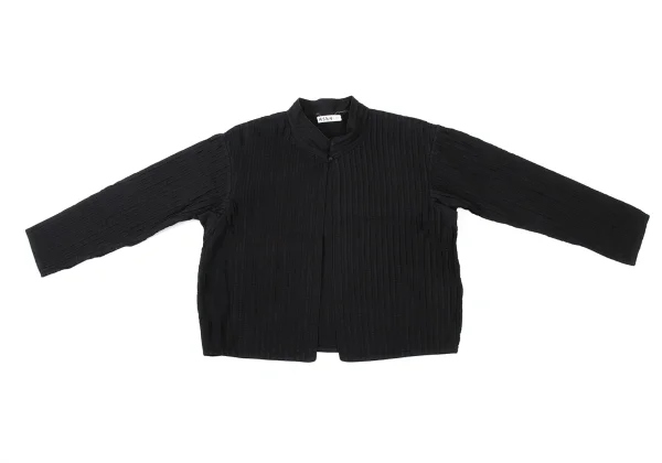 ASHA BY MDS Stitch Pleats Stand Collar Cotton Jacket K-174000_002