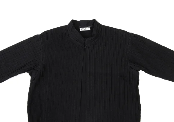 ASHA BY MDS Stitch Pleats Stand Collar Cotton Jacket K-174000_003