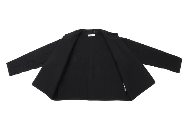 ASHA BY MDS Stitch Pleats Stand Collar Cotton Jacket K-174000_011