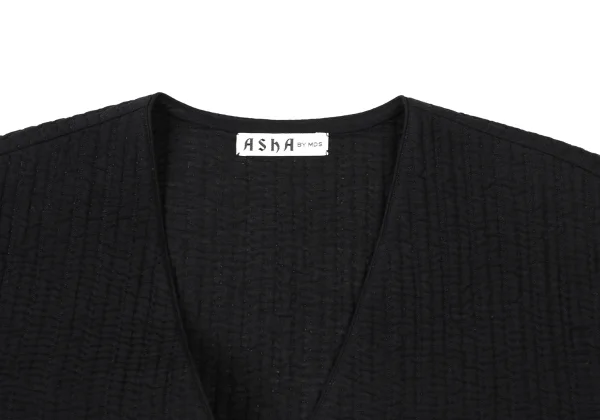 ASHA BY MDS Stitch Cotton No Collar Jacket K-174002_003