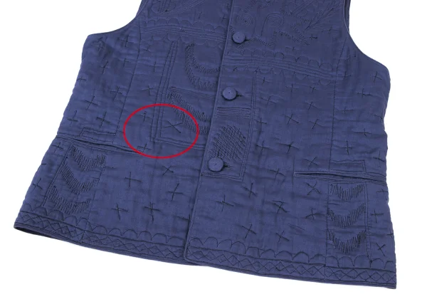 ASHA BY MDS Hand Stitch Cotton Stand Collar Vest K-174004_008