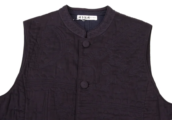 ASHA BY MDS Hand Stitch Cotton Stand Collar Vest K-174005_003