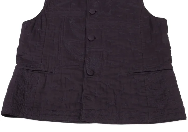 ASHA BY MDS Hand Stitch Cotton Stand Collar Vest K-174005_007