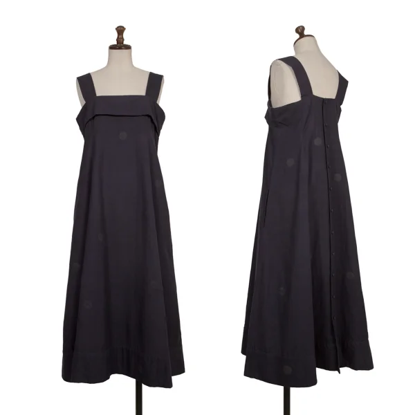 ASHA BY MDS Dot Polka Patch Dress Navy S-M K-174010_001