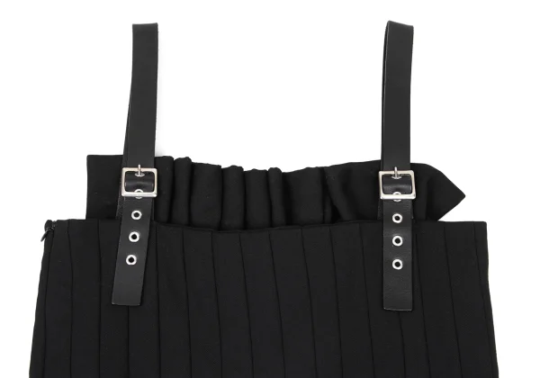 LIMI feu Leather Strap Pleated Dress K-174015_012