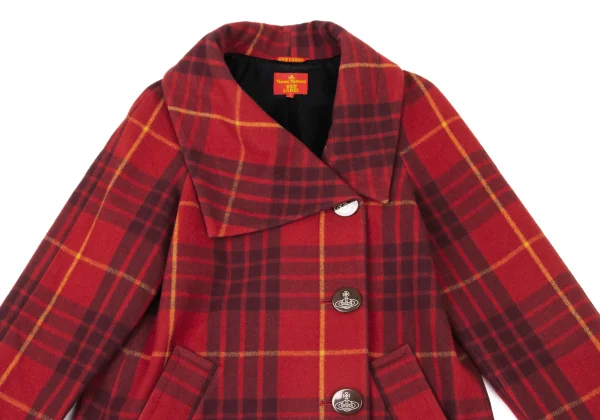 Vivienne Westwood Red Label Wool Blended Checker Half Coat K-174016_003