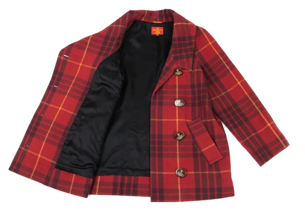 Vivienne Westwood Red Label Wool Blended Checker Half Coat K-174016_010