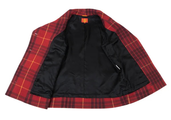 Vivienne Westwood Red Label Wool Blended Checker Half Coat K-174016_011