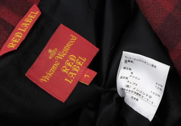 Vivienne Westwood Red Label Wool Blended Checker Half Coat K-174016_015