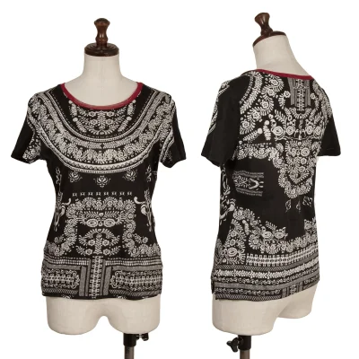 Jean Paul GAULTIER Mesh Trim Botanical Print T-Shirt