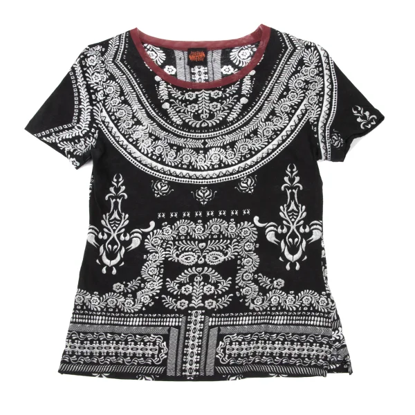 Jean Paul GAULTIER Mesh Trim Botanical Print T-Shirt K-174021_002